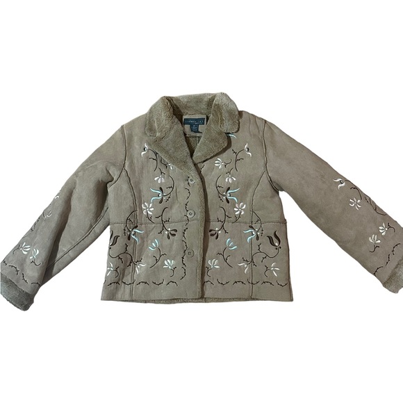 Vintage Penny Lane Cropped Floral Coat Size Medium - Picture 1 of 5